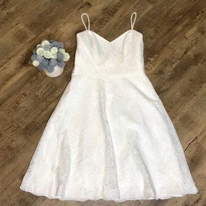 Watters classic simple white wedding dress 6